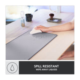 Logitech Desk Mat Alfombrilla para Escritorio | Antideslizante | Resistente a Salpicaduras | Gris