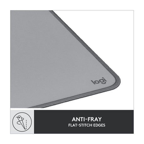 Logitech Desk Mat Alfombrilla para Escritorio | Antideslizante | Resistente a Salpicaduras | Gris