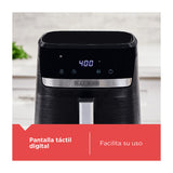 Black & Decker Freidora de Aire Digital | 5.5L | 9 Funciones | Control de Temperatura | Antiadherente | Negro