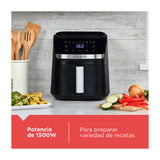 Black & Decker Freidora de Aire Digital | 5.5L | 9 Funciones | Control de Temperatura | Antiadherente | Negro