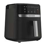 Black & Decker Freidora de Aire Digital | 5.5L | 9 Funciones | Control de Temperatura | Antiadherente | Negro