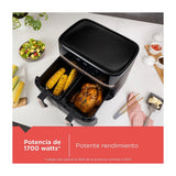 Black & Decker Purifry Freidora de Aire Digital | 9L | 9 Funciones | 2 Canastas | Antiadherente | Negro
