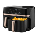 Black & Decker Purifry Freidora de Aire Digital | 9L | 9 Funciones | 2 Canastas | Antiadherente | Negro