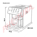 Drija Afogatto Cafetera de 12 Tazas | Espresso y Capuccino | 15 Bares | Panel Digital | Molino Integrado | Negro