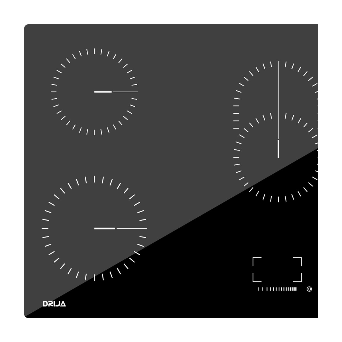 Drija Alemania 90 Eléctrico Estufa Empotrable Eléctrica de Vitrocerámica | 5 Quemadores | Control Táctil