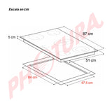 Drija Alemania 90 Eléctrico Estufa Empotrable Eléctrica de Vitrocerámica | 5 Quemadores | Control Táctil