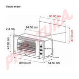 Drija América 90 Gas Grill Horno Multifuncional Empotrable a Gas | Puerta de Triple Vidrio | 250°C