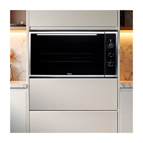 DRIJA América 90 Gas Horno Multifuncional Empotrable a Gas | Puerta de Triple Vidrio | 250°C