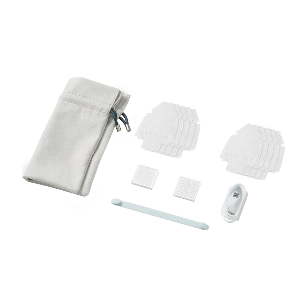 LG Puricare Purificador de Aire Facial | Dual Inverter | Filtro HEPA H13 | VoiceON | Bluetooth | Blanco