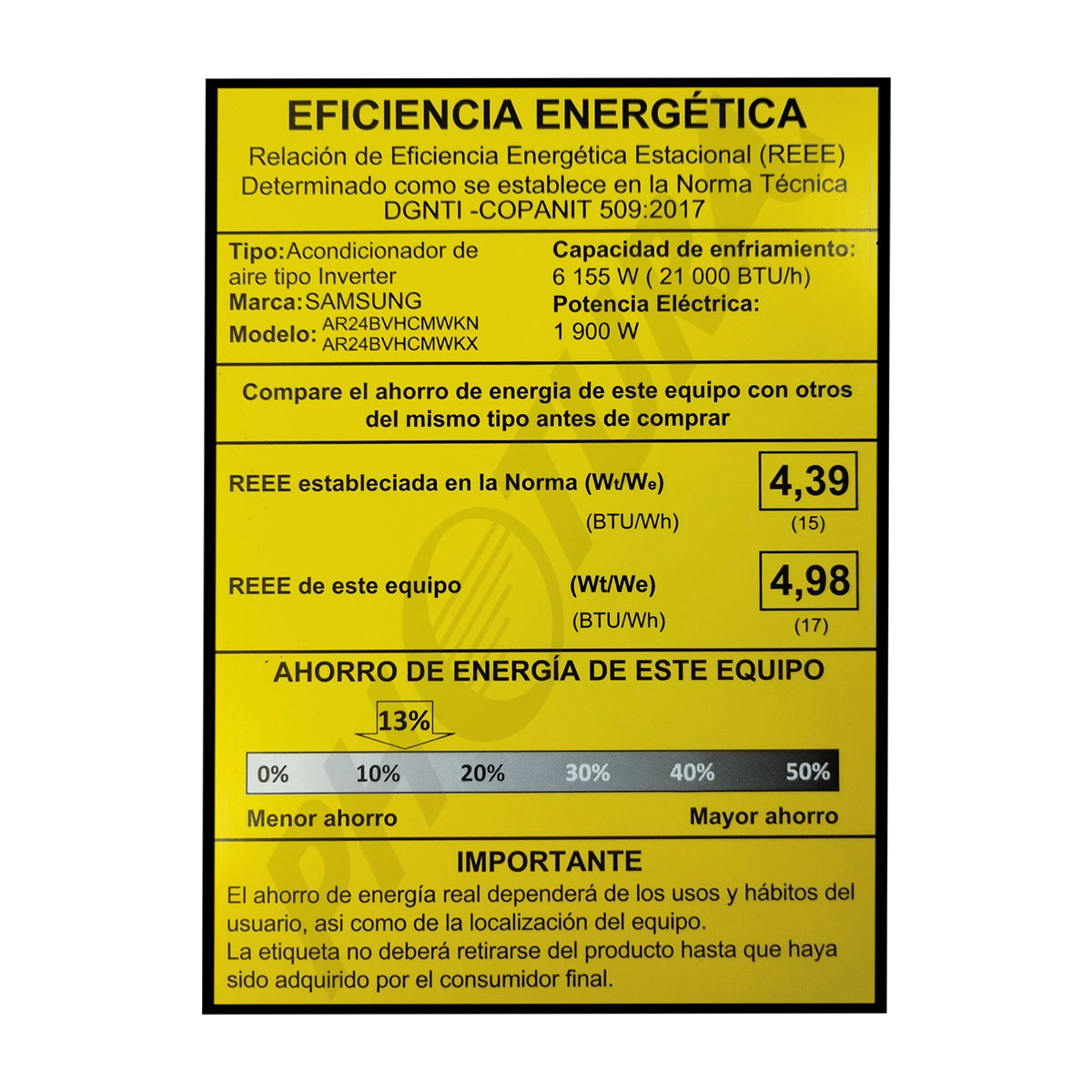 Samsung Aire Acondicionado Split Inverter 21,000 BTU | SEER 17 | Digital Inverter Boost | Wind Free Cooling | AI Auto Cooling | Hasta 77% de Ahorro | 220v