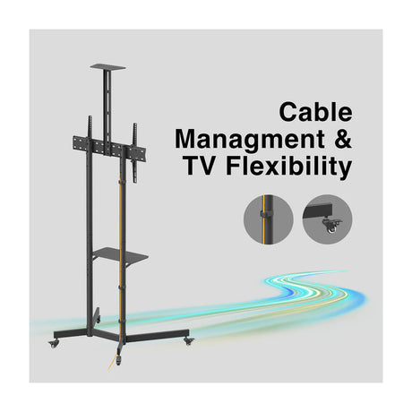Argom Carrito con Soporte Movible para Televisores de 37" a 70"