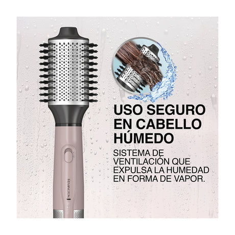 Remington Wet 2 Style Cepillo Secador 2-en-1 | Revestimiento Cerámico | Wet & Dry | Rosa