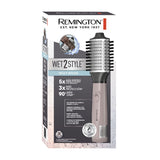 Remington Wet 2 Style Cepillo Secador 2-en-1 | Revestimiento Cerámico | Wet & Dry | Rosa