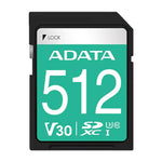ADATA Memoria SDXC de 512GB | UHS-I | V30 | U3 | Clase 10...