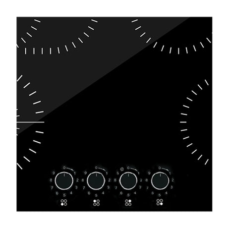 Drija Bari 76 Estufa Empotrable Eléctrica de Vitrocerámica | 4 Quemadores | 9 Niveles de Temperatura