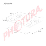 Drija Bari 90 Estufa Empotrable Eléctrica de Vitrocerámica | 5 Quemadores | 9 Niveles de Temperatura