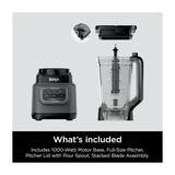 Ninja Classic Blender Licuadora de 4 Velocidades | Tecnología Total Crushing | Función de Pulso |  1.75 L | 1000W | Gris