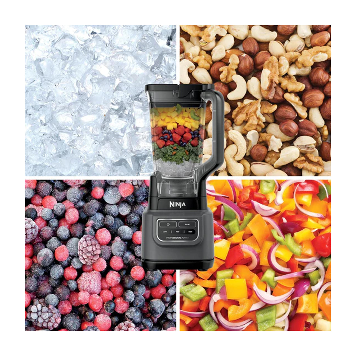 Ninja Classic Blender Licuadora de 4 Velocidades | Tecnología Total Crushing | Función de Pulso |  1.75 L | 1000W | Gris