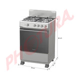 Sankey Estufa a Gas de Acero Inoxidable | Enc. Eléctrico | 24" | 4 Quemadores