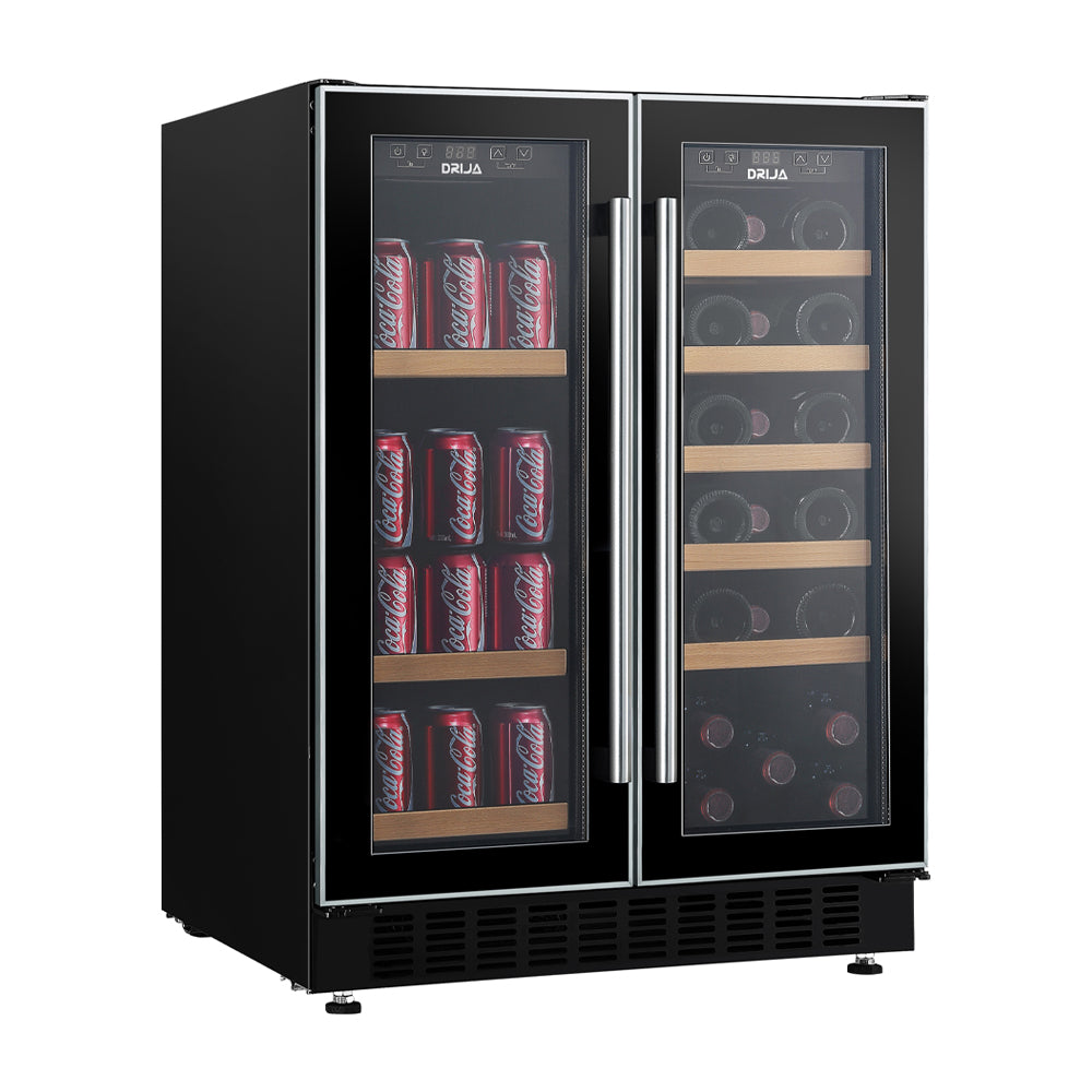 Drija Bere 20 Vinera Empotrable de Compresor Inverter de 20 Botellas | Rejillas de Madera Deslizables