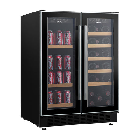 Drija Bere 20 Vinera Empotrable de Compresor Inverter de 20 Botellas | Rejillas de Madera Deslizables