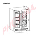 Drija Bere 20 Vinera Empotrable de Compresor Inverter de 20 Botellas | Rejillas de Madera Deslizables