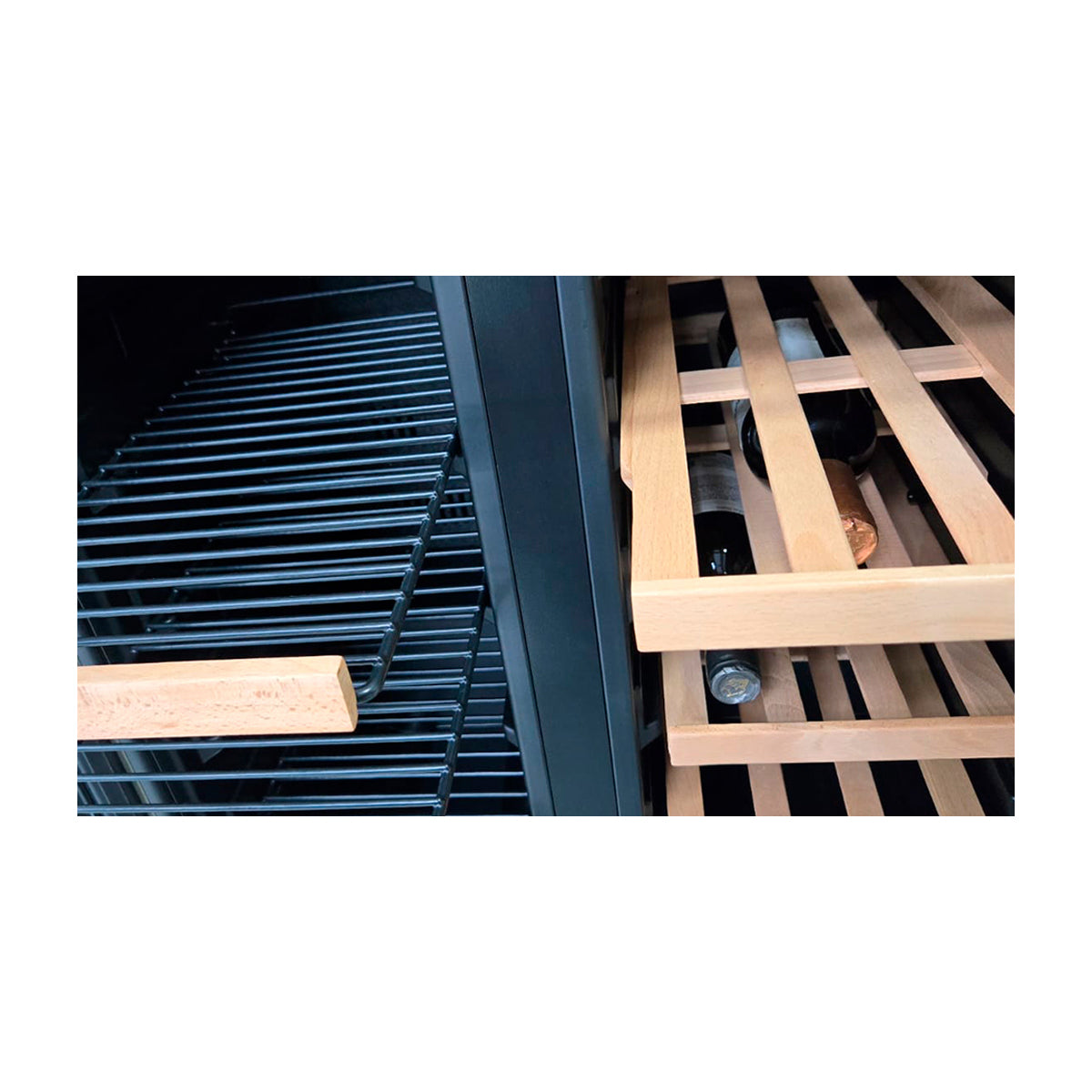 DRIJA Bere 20 Vinera Empotrable de Compresor Inverter de 20 Botellas | Rejillas de Madera Deslizables