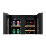 DRIJA Bere 20 Vinera Empotrable de Compresor Inverter de 20 Botellas | Rejillas de Madera Deslizables