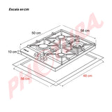 Drija Berlin 60 Eléctrico Estufa Empotrable Eléctrica de Vitrocerámica | 4 Quemadores | Control Táctil