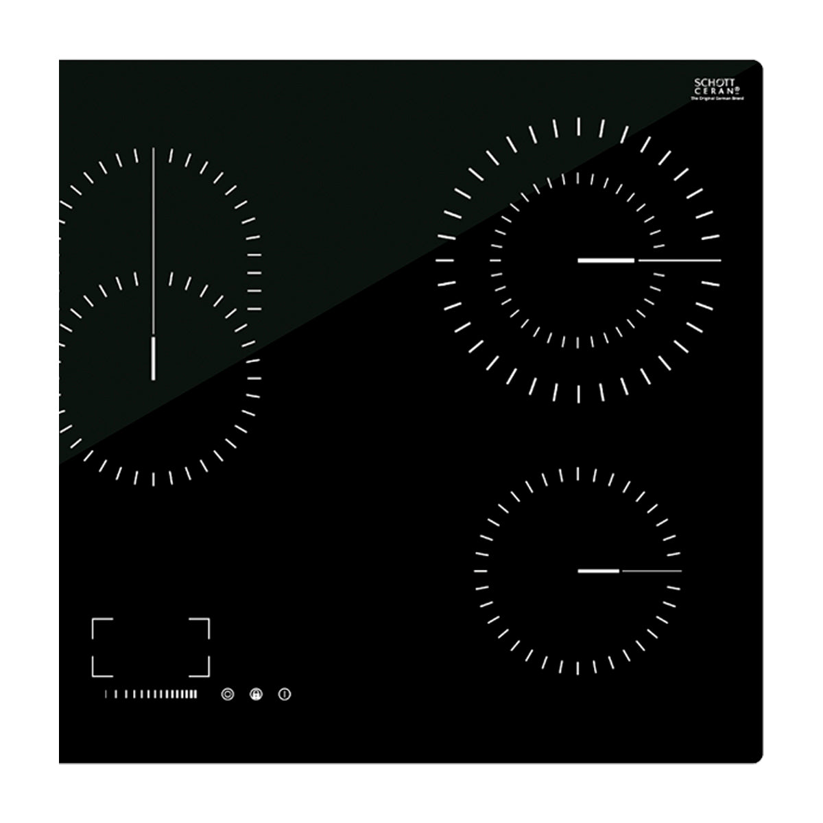 DRIJA Berlin 90 Estufa Empotrable Eléctrica de Vitrocerámica | 5 Quemadores | Control Táctil