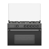 Sankey Estufa a Gas de Acero Inoxidable | Enc. Eléctrico | Tapa | 30" | 5 Quemadores | Negro