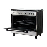 Sankey Estufa a Gas de Acero Inoxidable | Rostizador | Tapa | 36" | 5 Quemadores