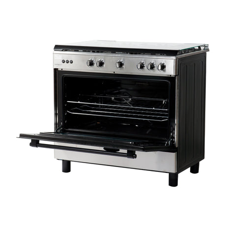 Sankey Estufa a Gas de Acero Inoxidable | Rostizador | Tapa | 36" | 5 Quemadores