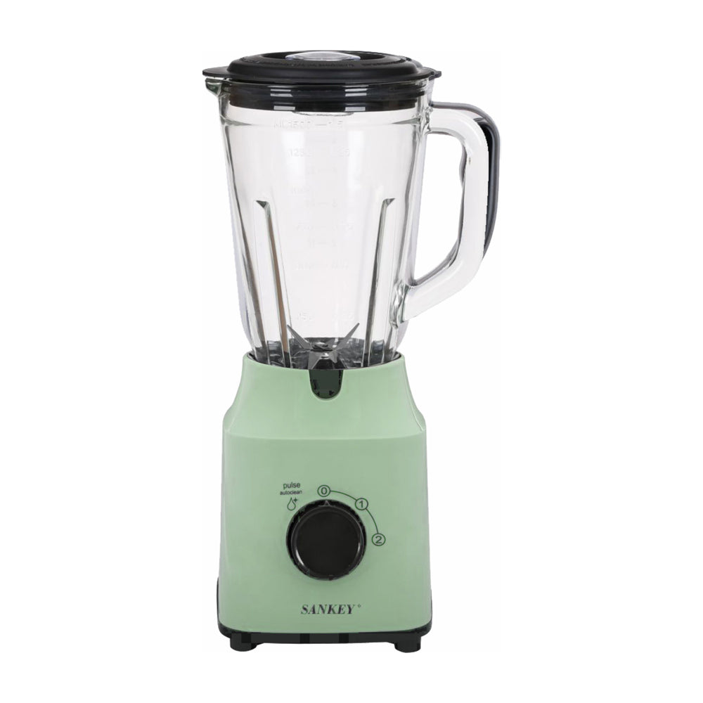 Sankey Licuadora de 2 Velocidades | Función de Pulso | Jarra de Vidrio | 1.5L | 500W | Verde