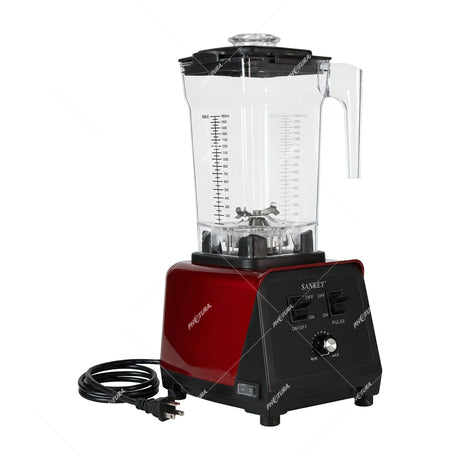 Sankey Licuadora de 13 Velocidades | Función de Pulso | Jarra de Policarbonato | 1.6L | 1500W | Negro Rojo