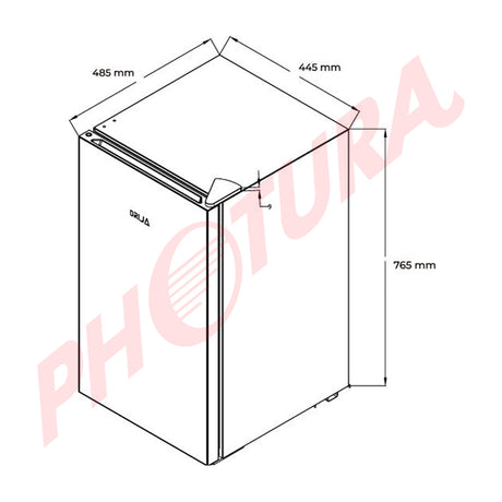 DRIJA Black-3 Refrigeradora Compacta de 1 Puerta | Bandejas de Vidrio | Control de Temperatura | 3.2p3 | Negro