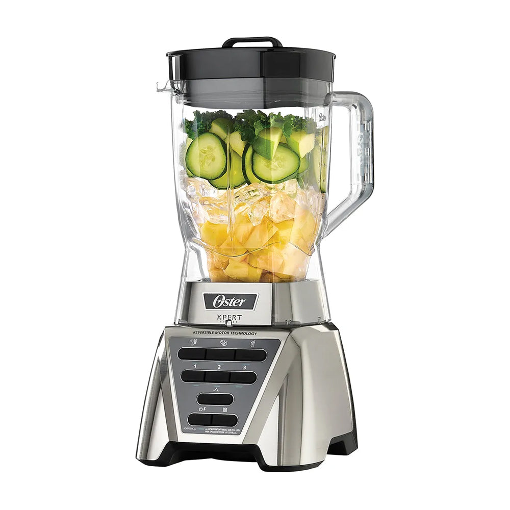 Oster BLST3AC2T Xpert Series Licuadora de 3 Velocidades | Programas Automáticos | Tritan | Pulso | Tecnología Reversible | All-Metal-Drive | 2L | 1500W | Plateado