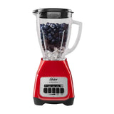 Oster BLSTKAGRPB Licuadora de 2 Velocidades | Boroclass | All-Metal Drive | Función de Pulso | 1.5L | 800W | Rojo
