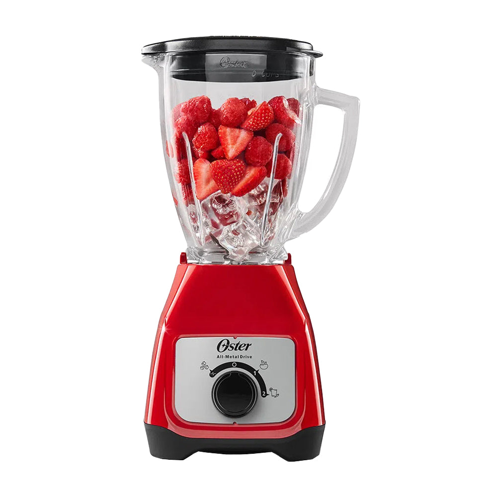 Oster BLSTKAGRRD Licuadora de 2 Velocidades | Boroclass | All-Metal-Drive | 1.5L | 800W | Rojo