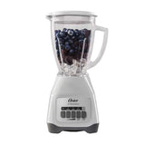 Oster BLSTKAGWPB Licuadora de 2 Velocidades | Boroclass | All-Metal Drive | Función de Pulso | 1.5L | 800W | Blanco