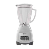 Oster BLSTKAGWPB Licuadora de 2 Velocidades | Boroclass | All-Metal Drive | Función de Pulso | 1.5L | 800W | Blanco