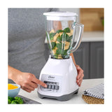 Oster BLSTKAGWPB Licuadora de 2 Velocidades | Boroclass | All-Metal Drive | Función de Pulso | 1.5L | 800W | Blanco