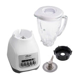 Oster BLSTKAGWPB Licuadora de 2 Velocidades | Boroclass | All-Metal Drive | Función de Pulso | 1.5L | 800W | Blanco