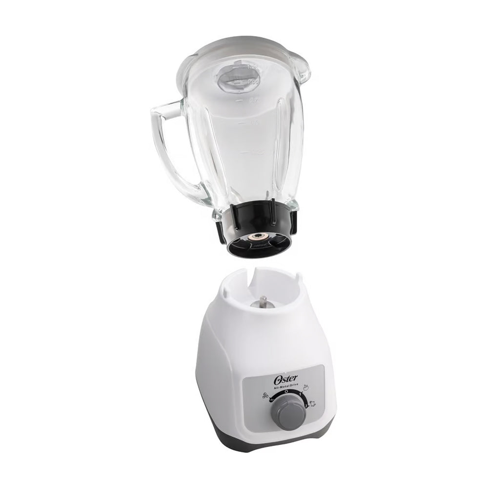 Oster BLSTKAGWRD Licuadora de 2 Velocidades | Boroclass | All-Metal Drive | Función de Pulso | 1.5L | 800W | Blanco