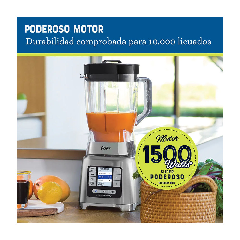 Oster BLSTPBRG Osterizer Max Licuadora de 3 Velocidades | Boroclass | All-Metal Drive | 1.75L | 1500W | Plateado Dorado