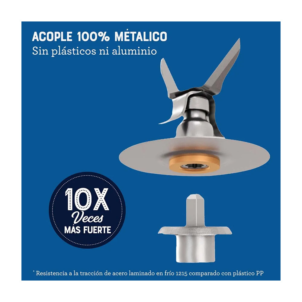 Oster BLSTPEGBPB Licuadora de 6 Velocidades | Boroclass | All-Metal Drive | Función de Pulso | 1.5L | 800W | Negro