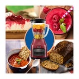 Oster BLSTPEGRPB Licuadora de 6 Velocidades | Boroclass | All-Metal Drive | Función de Pulso | 1.5L | 800W | Rojo