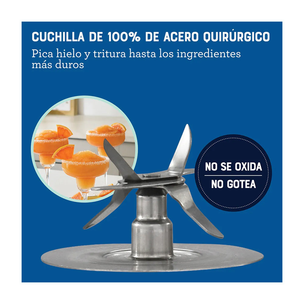 Oster BLSTPYG1309B Licuadora de 3 Velocidades | Boroclass | Tecnología Reversible | All-Metal-Drive | 1.5L | 1000W | Negro