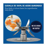 Oster BLSTPYG1309B Licuadora de 3 Velocidades | Boroclass | Tecnología Reversible | All-Metal-Drive | 1.5L | 1000W | Negro