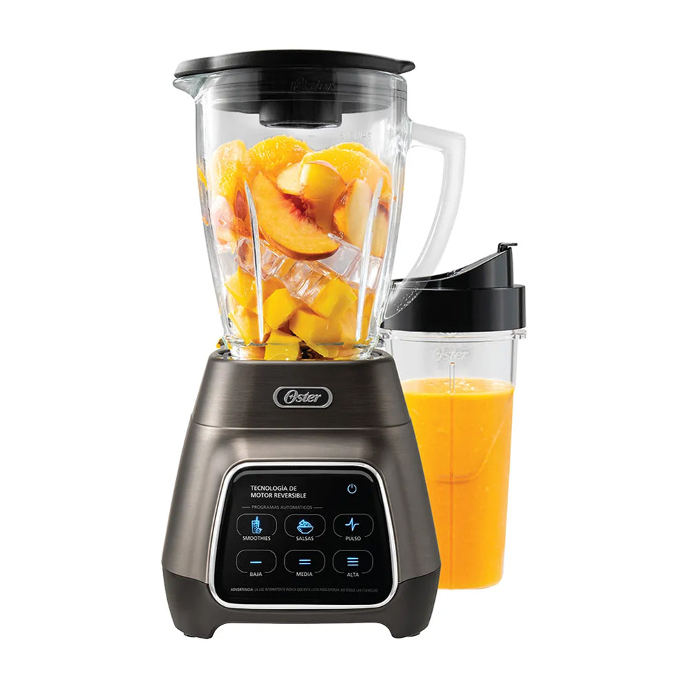 Oster BLSTPYG1312XBG Licuadora de 3 Velocidades | Boroclass | Tecnología Reversible | All-Metal-Drive | 1.5L | 1000W | Gris